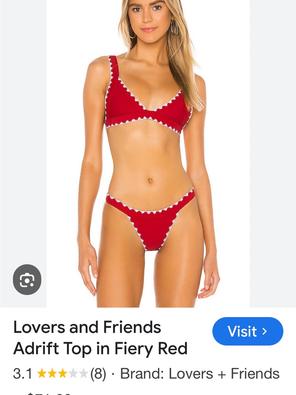 Lovers and Friends Red and White Bikini